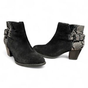 Vionic Naomi Suede Leather Black Water-Resistant Boots Women’s 7